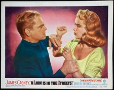 LION IN THE STREETS Movie Lobby Card Poster James Cagney Anne Francis Thriller