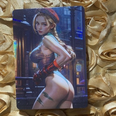 Cammy Street Fighter SUPER KISS Girl Goddess Anime Holo ACG Card