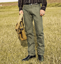 Red Tornado Tea Green 14oz Selvedge Denim Jeans Straight Fit Amekaji Pants Men