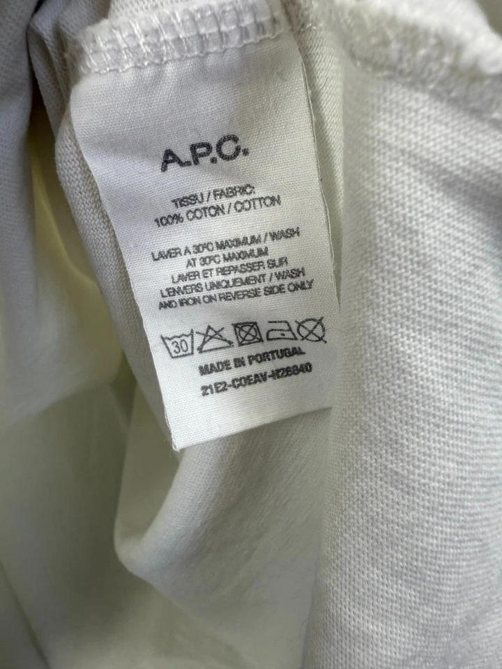 A.P.C. logo-print cotton t-shirt men's size L Duties Paid (USA) - Image 4 of 4