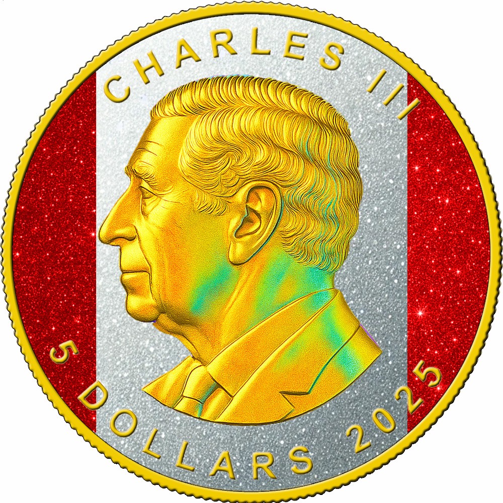 2025 Canada Maple Leaf Holo Gold Diamond Flag Edition Silver Color