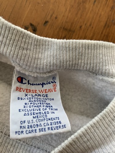 Vintage 80s Martha’s Vineyard Champion Reverse Weave Crew Neck Sweatshirt XL - Picture 5 of 9