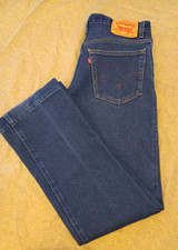 Levi's 517 Jeans Men 33x31 Blue Denim Dark Wash Cotton Blend Boot Cut Red Tab