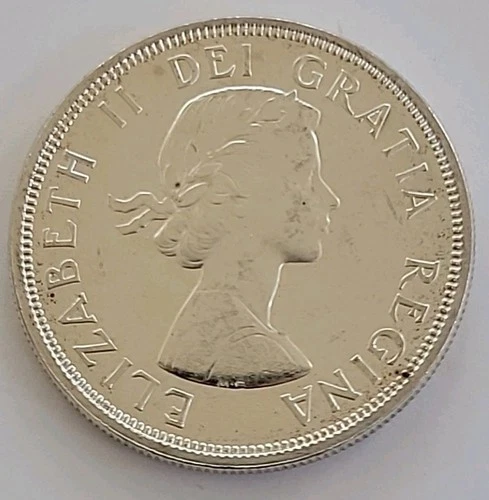 1964 CANADIAN SILVER DOLLAR ELIZABETH II CHOICE ABOUT UNCIRCULATED (2008)