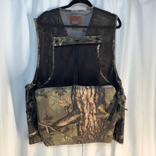 Master Sportsman Hunting Utility Vest L Camo Safety Flaps Zip Seat Cushion - Picture 4 of 13