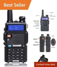 Powerful UV-5R Two Way Radio - 128 Channel, VHF/UHF, 12 Hours Battery Life