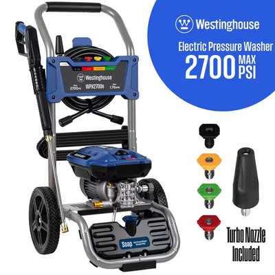 #ad 2700 Max PSI 1.76 Max GPM 13 Amp Cold Water Electric Powered Pressure Washer wit $271.41