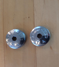 TA Crank Arm Dust Caps - SET OF 2 --Chromed Steel--VINTAGE - SHIPS ASAP