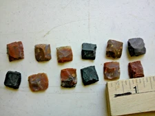 1/2-5/8  Inch Flints - 18th Century Style Gun Flints   - 12 pieces lot 62