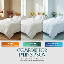 LUXURY QUALITY DUVET QUILT SINGLE DOUBLE KING ALL SIZES 4.5 10.5 13.5 15 TOG
