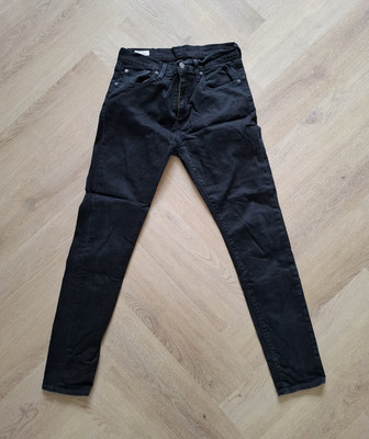 Levi's Premium 512 Herren Jeans Schwarz W32 L34 Skinny Denim Five-Pocket