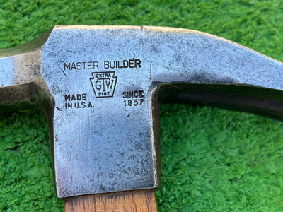 Vintage Master Builder  Claw Framing Hammer 1 3/4 lbs length 13 3/4'' - VG
