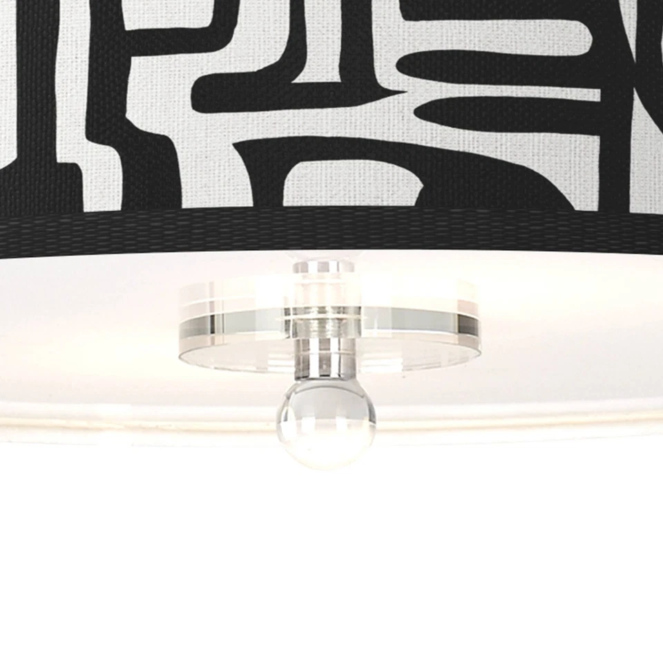 Lámpara de techo Tempo Giclee 16"W cromada semi-enjuagada Foto 3 de 4