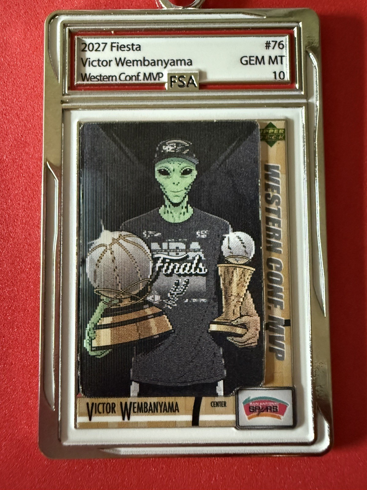 2027 Fiesta Medal Upper Deck Victor Wembanyama Spurs Western Conf. MVP #76