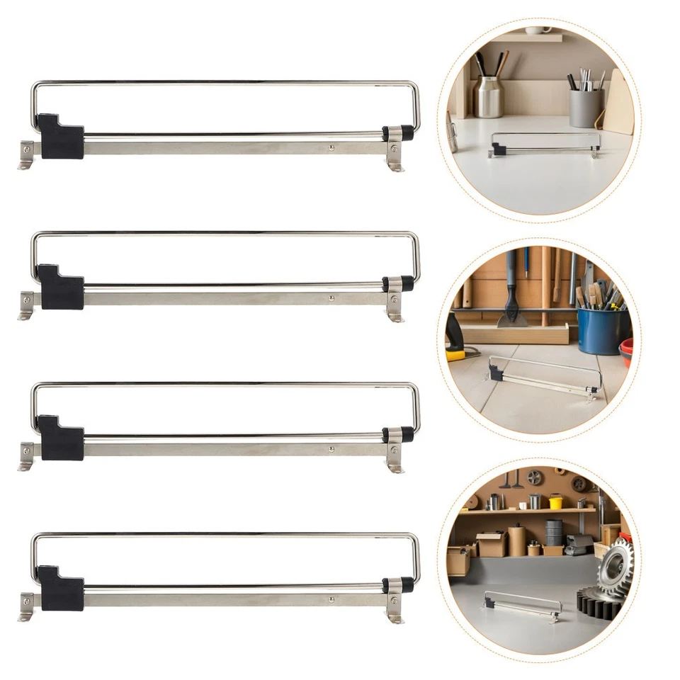  4 Pcs Pull Out Closet Rod Pull-out Hanger Rods Adjustable Telescopic Wardrobe