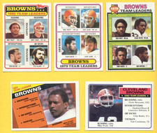 1979-1984 Topps Cleveland Browns Team Leaders MIKE GREG PRUITT 5-Card Lot