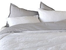 Woven Texture Jacquard Duvet Cover Set, 100 Cotton, Pre-Washed, Soft  Cozy,...