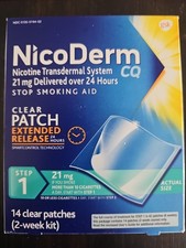 NicoDerm CQ Step 1 Clear Nicotine Patches 14 Count
