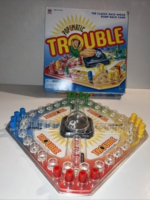 Vintage 1998 Trouble Complete Game Pop O Matic Instructions Works GUC
