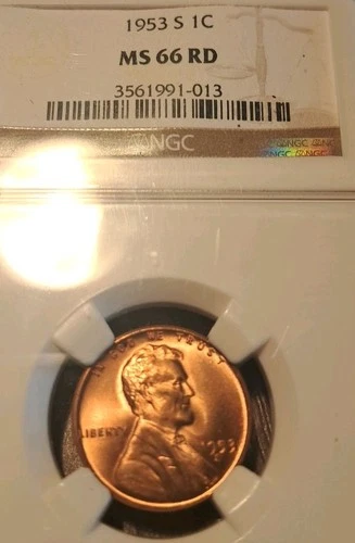 1953 S Lincoln Cent NGC MS 66 RD