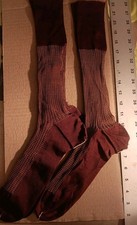 2 Pr VINTAGE DE PINNA KNEE SOCKS FROM FRANCE Expressly for B.ALTMAN  CO SIZE 11