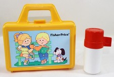  1990 Fisher Price Fun with Food Play Time Lunchbox and Original Thermos