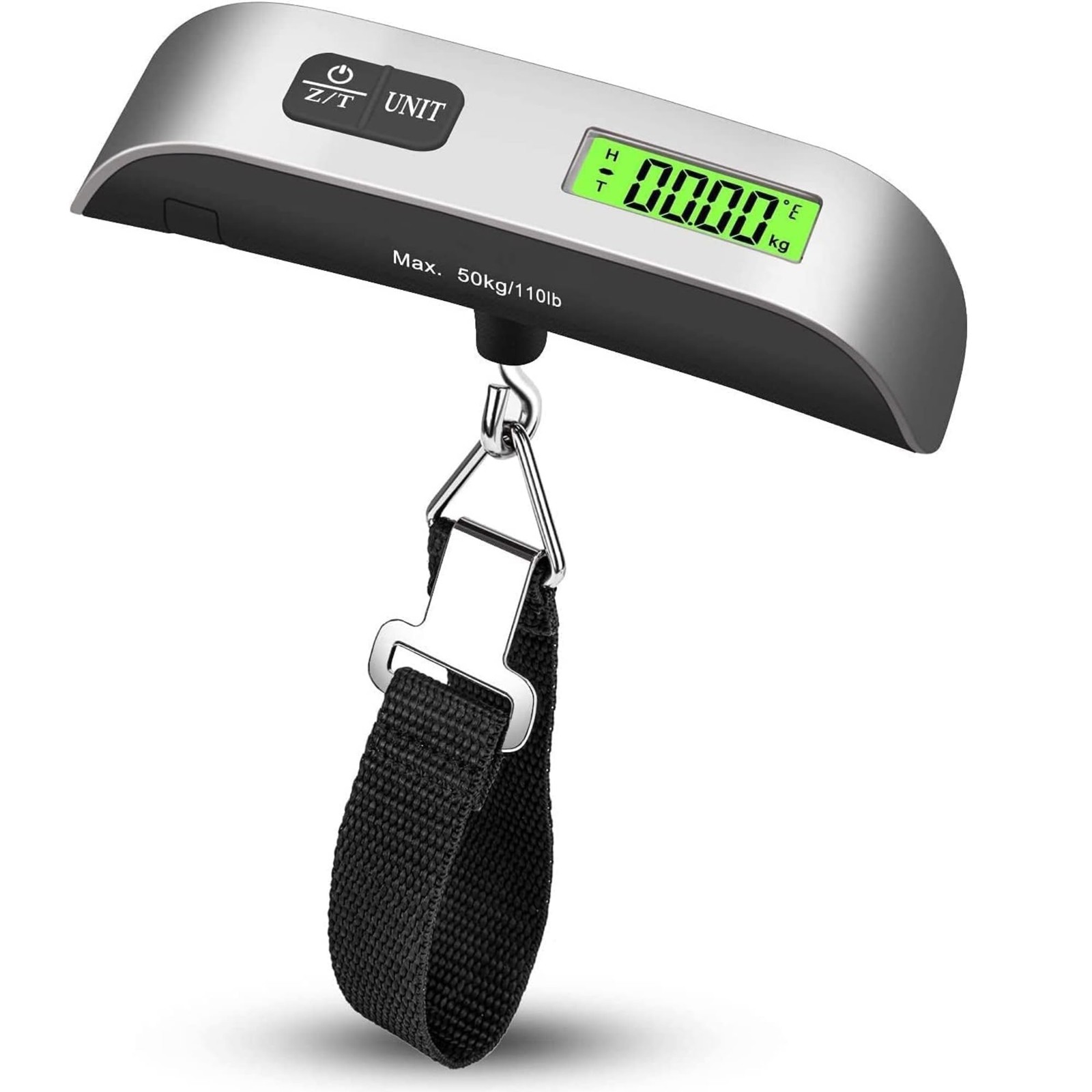 Goodiesltd Portable Digital Luggage Handheld Weight Scale with Backlit Black
