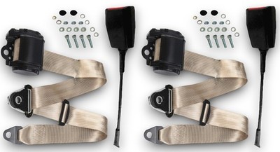 Safety Belt Three-Point 22 cm Beige for Opel Ascona C Set