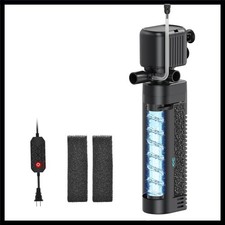 Aquarium Water Clarity Solution: 25W UV Filter  200 GPH Pump for 20-75 Gallons