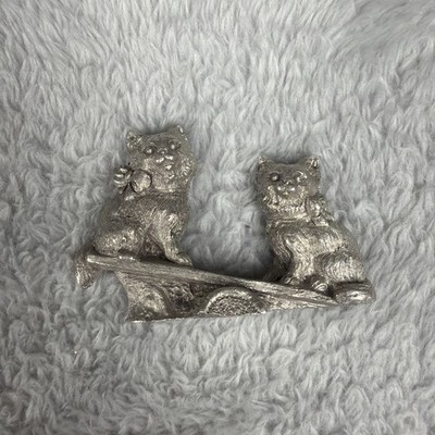 Spoontiques Pewter Kitties Kitty Kitten Cat Seesaw Teeter Totter Toy Figurine 2 