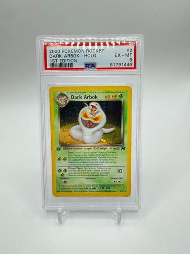 Dark Arbok (1st Edition) graded PSA 6 for sale on eBay
