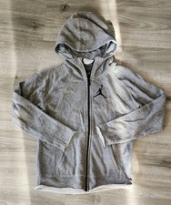 Air Jordan Therma-Fit Full Zip Youth Medium Hoodie Gray/Black Cotton  Viscose