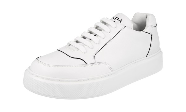 Prada Leder Macro Sneaker - Chunky Plateau 4E3453 - Weiss - Neu - 7,5 41,5-image