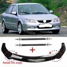 For Mazda Protege 323 Mazda3 Gloss Front Bumper Lip Splitter Spoiler Strut Rods For Mazda Protege 323 Mazda3 Gloss Front Bumper Lip Splitter Spoiler Strut Rods