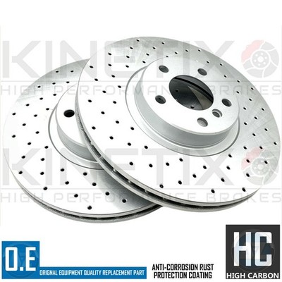 PAAR QUER GELOCHTE BREMSSCHEIBEN VORNE FÜR BMW X5 X6 E70 E71 M SPORT 348mm