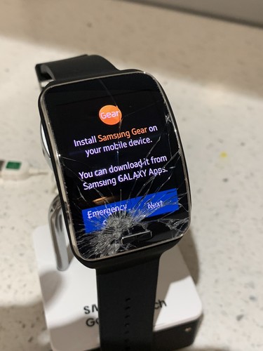 Genuine Samsung Galaxy gear S SM-R750 Curved AMOLED Smart Watch Unlock  Cracked 787446570112 | eBay