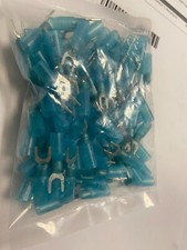 100 pcs 16-14 GAUGE FORK HEAT SHRINK TERMINALS WIRE CONNECTORS - 10