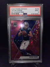Mosaic NFL Colts Jacob Eason #1/20 Pink No Huddle Disco Rookie Card *MINT PSA 9*