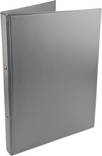 1 raccoglitore ad anelli DIN A4, in argento, a 2 anelli, formato A4, 2 cm