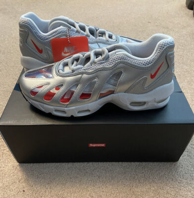 Supreme x Nike Air Max 96 ''SIlver Bullet'' CV7652-001 Men's Size 10