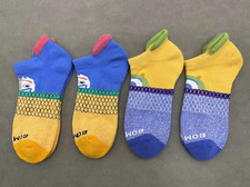 4 Pairs Women's Bombas All-Purpose Multicolour Ankle Sock Size M -Pixar 2 Colors