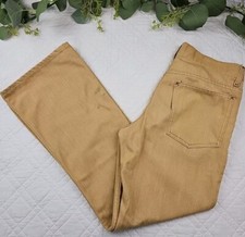 VTG Toughskins SR Co Mens Tan 1970's 70's Bellbottom Pants Khaki Brown