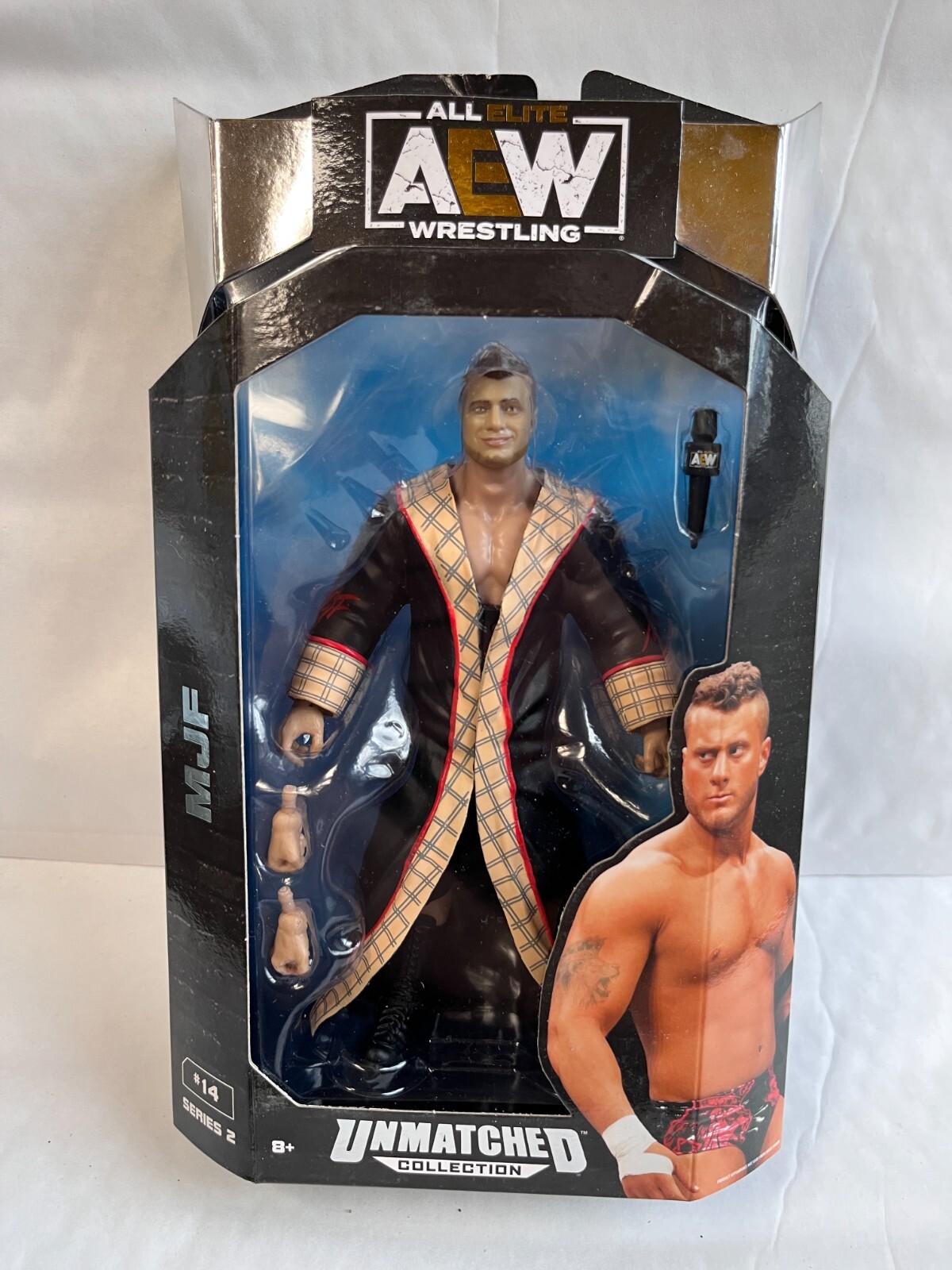 Brand New in Box AEW MJF Unmatched Series 2 #14 Wrestling Action Figure by Jazwares - Collectible Wrestling Toy for Fans and Collectors
