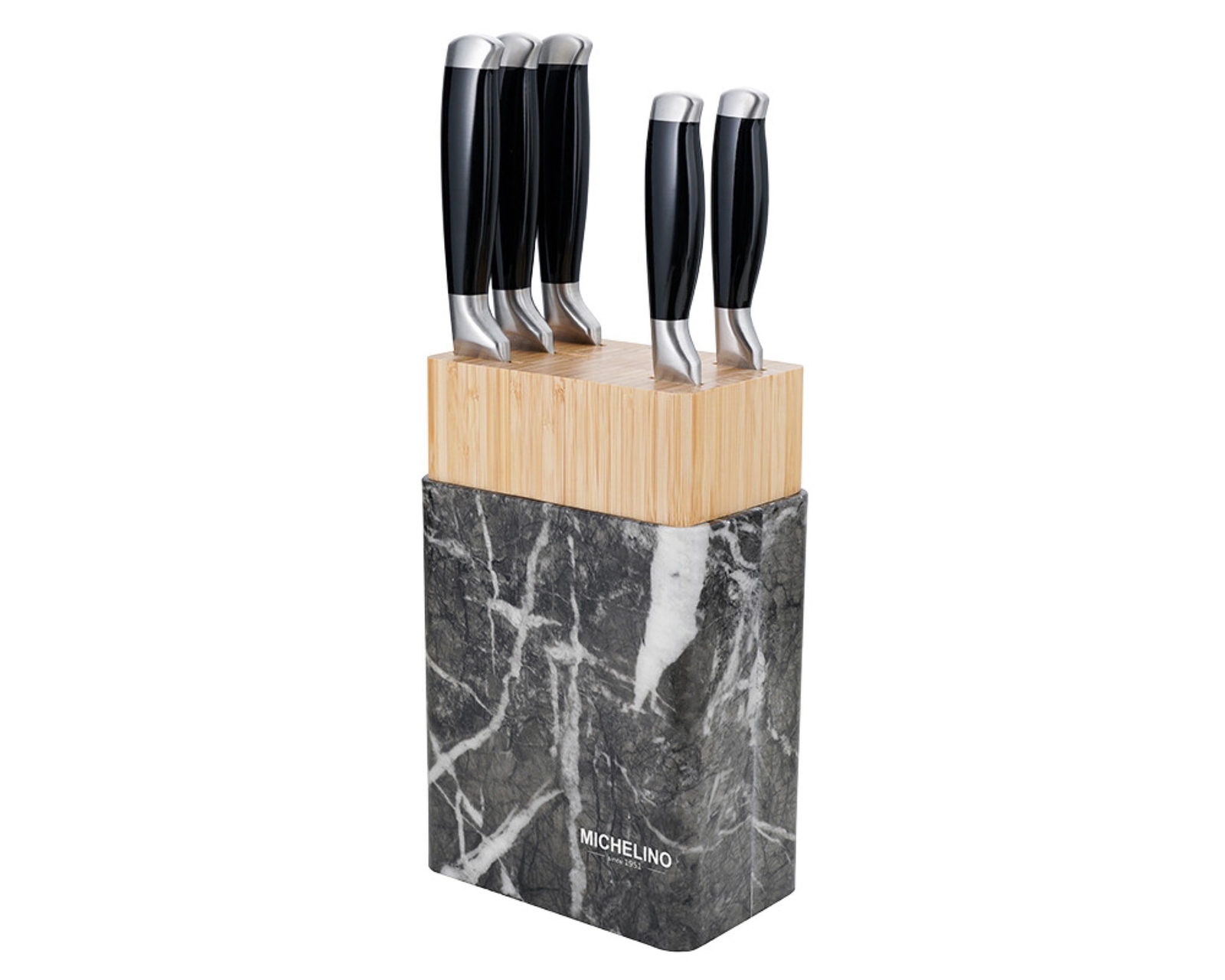 5 комплектов Messer-Set Messerblock из бамбука и мрамора 11090₽