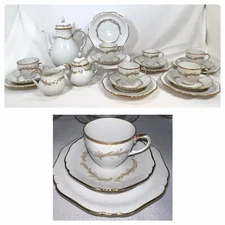 Royal Princess China Tea Set Teapot 6 Cups  Saucers Plates Creamer Sugar Bavaria