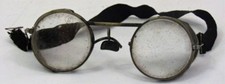 Vintage VERY STEAMPUNK Style Primitive METAL SAFETY EYEGLASSES As-Is