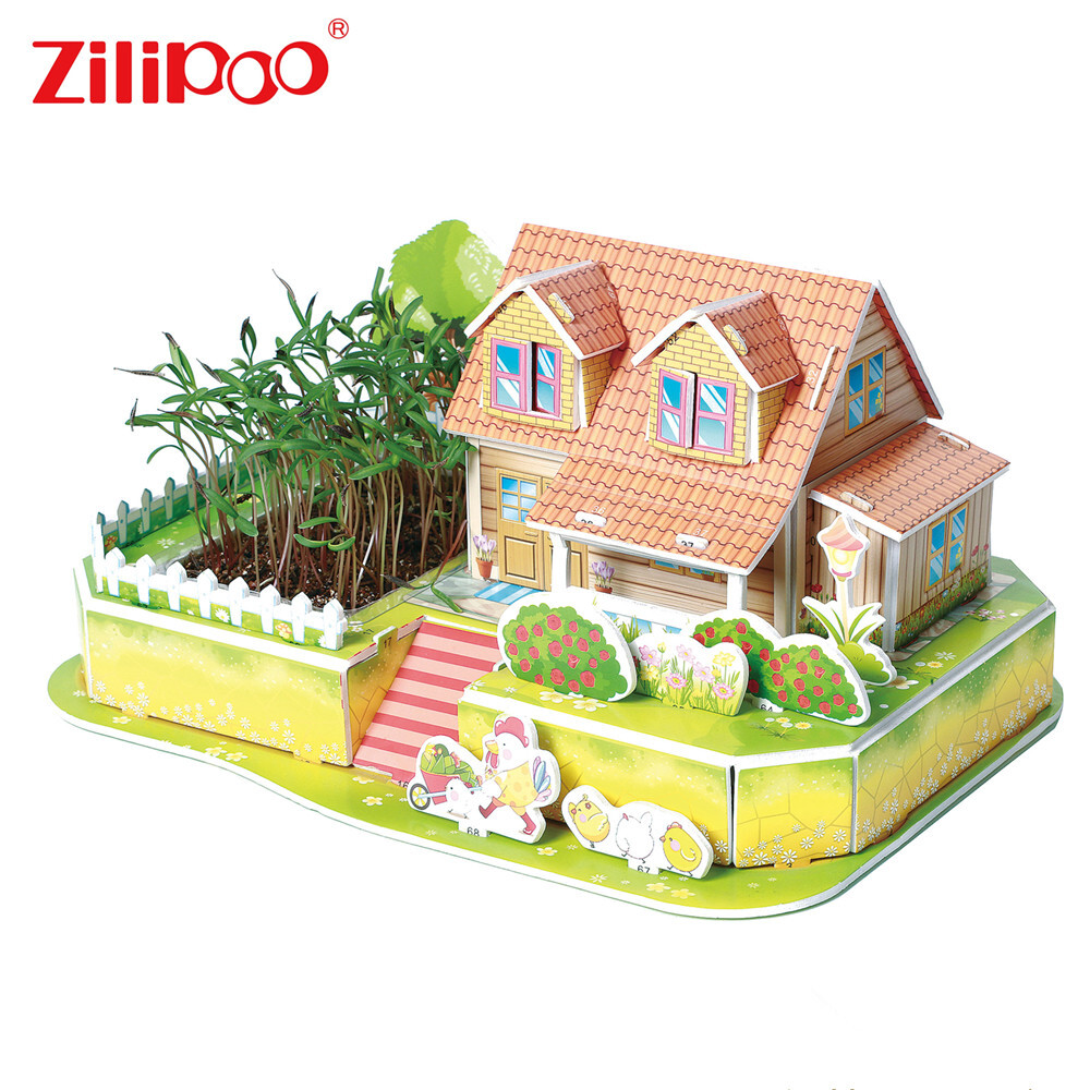 Zilipoo 3D Botanic Puzzle and Mini Garden, Education Toy
