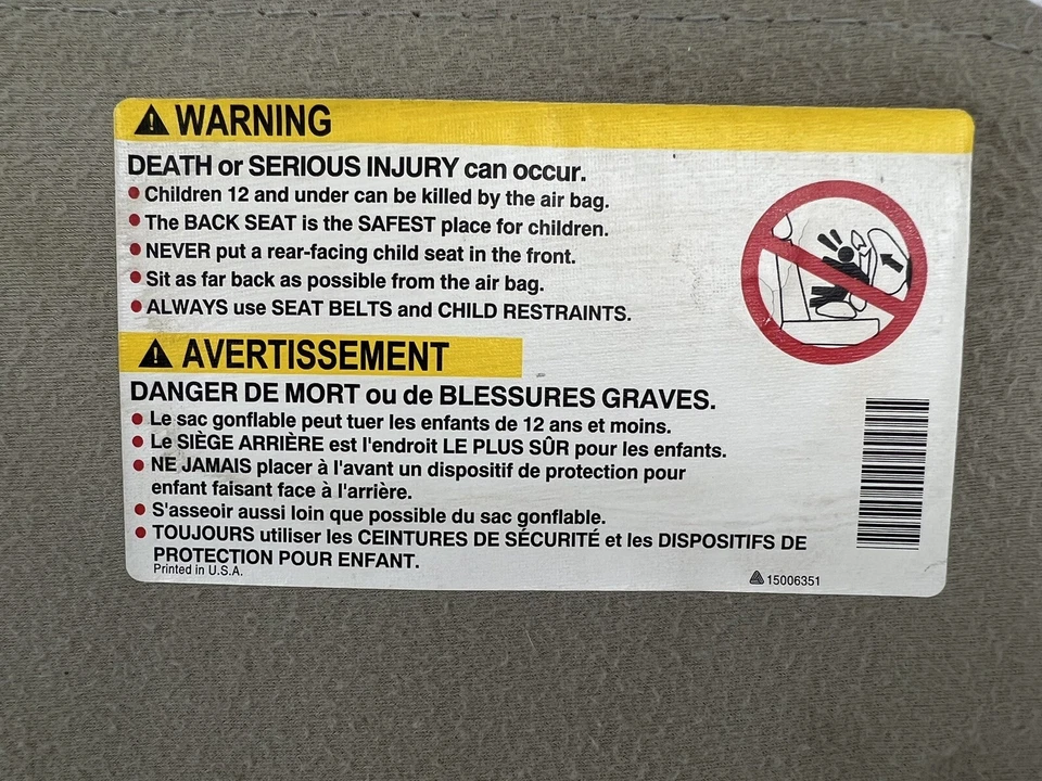 95-05 OEM Chevy S10 Blazer Jimmy Sonoma derecha pasajero parasol bronceado Foto 3 de 4