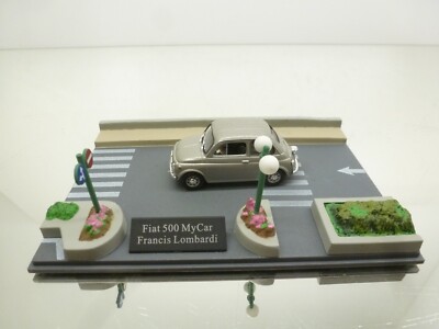 DIORAMA FIAT 500 MYCAR FRANCIS LOMBARDI - 1:43 - VERY GOOD CONDITION