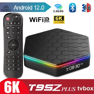T95Z Plus Android12.0 TV Box H618 Quad Core 6K UHD Media Player WiFi6 BT5.0 H9T8